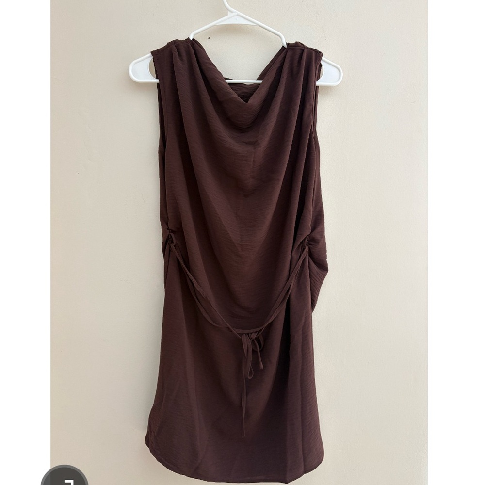 Shein Brown Belted Dress